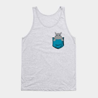 Pocket hippo with surfinghippos written on bottom Tank Top